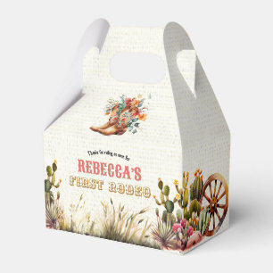 Ballotins Boîte de Faveur d'Anniversaire Cowgirl Boots Rusti