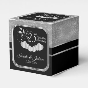 Ballotins Boîte de faveur d'anniversaire de mariage de 25 an