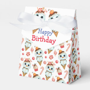 Ballotins Boîte de faveur d'anniversaire douce d'hiver