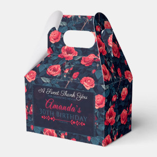 Ballotins Boîte de Faveur d'Anniversaire Rose Tendance pour 