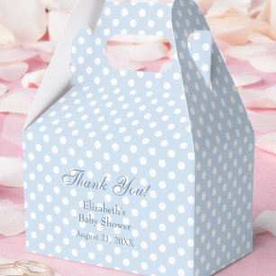 Ballotins Boîte de faveur de Baby Shower à pois bleus