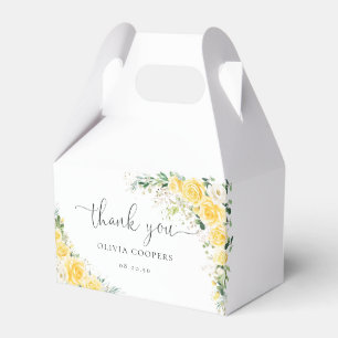Ballotins Boîte de Faveur de Baby Shower aux Fleurs Jaunes É
