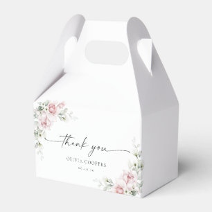 Ballotins Boîte de faveur de Baby Shower aux Roses Rose Pâle