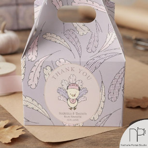 Ballotins Boîte de faveur de Baby Shower de Dinde à Carreaux