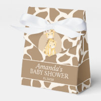 Boîte de faveur de Baby Shower de girafe neutre