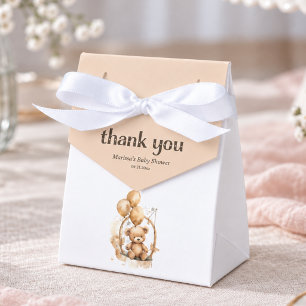 Ballotins Boîte de Faveur de Baby Shower Genre Neutre Ourson