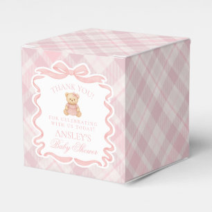 Ballotins Boîte de faveur de Baby Shower Ourson à noeud papi