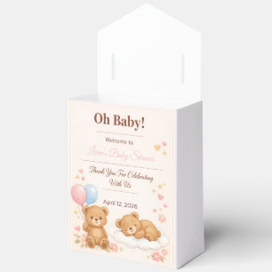 Ballotins Boîte de faveur de Baby Shower Ourson en peluche B