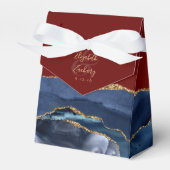 Ballotins Boîte de faveur de bleu marine de géode d'agate Bo (Verso)