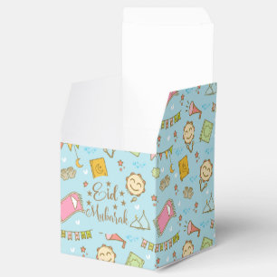 Ballotins Boîte de faveur de bonne fête Eid colorée et amusa
