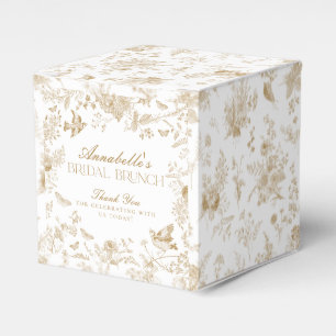 Ballotins Boîte de Faveur de Brunch de Mariage Florale Toile