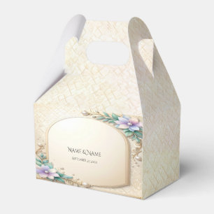 Ballotins Boîte de faveur de cadre floral décoratif avec per