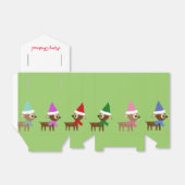Ballotins Boîte de faveur de cerf de Noël mignon (Déplié)