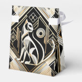 Ballotins Boîte de Faveur de Chat Noir Abstrait Décoratif (Arrière)