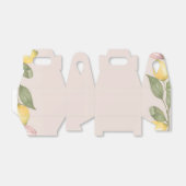 Ballotins Boîte de faveur de citron rose (Déplié)