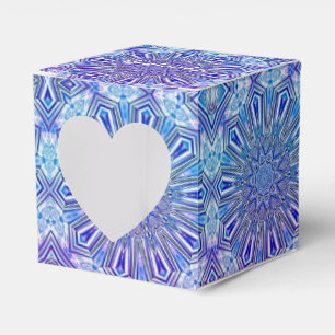 Ballotins Boîte de faveur de coeur de motif de kaléidoscope 