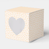 Ballotins Boîte de faveur de coeur de pêche orange Terrazzo (Verso)