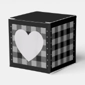 Ballotins Boîte de Faveur de Cœur - Vérification de Buffalo (Verso)