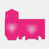 Ballotins Boîte de faveur de cœurs roses (Déplié)