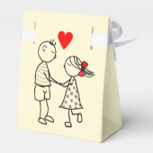 Ballotins Boîte de faveur de couple - Personnalisable (Arrière)