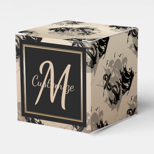 Ballotins Boîte de faveur de cube de navire de pirate et d'a (Verso)