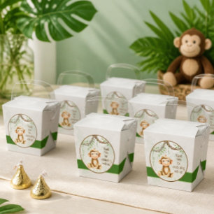 Ballotins Boîte de faveur de douche bébé singe