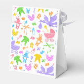 Ballotins Boîte de faveur de douche de bébé garçon (Arrière)