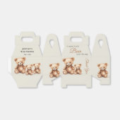 Ballotins Boîte de faveur de douche de bébé Ourson (Déplié)