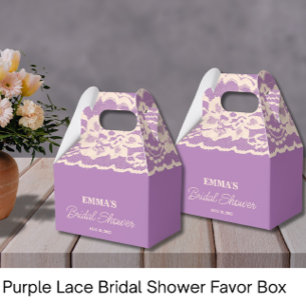 Ballotins Boîte de faveur de douche de mariage en dentelle v