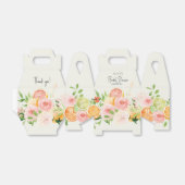 Ballotins Boîte de faveur de douche de mariage floral Citrus (Déplié)