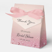 Ballotins Boîte de faveur de douche de mariage rose tendre (Verso)