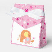 Ballotins Boîte de Faveur de Douche d'Éléphant Bébé Fille (Verso)