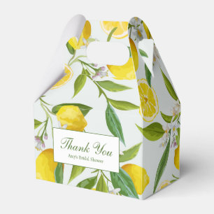 Ballotins Boîte de faveur de douche nuptiale Lemon Main Sque