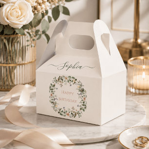 Ballotins Boîte de Faveur de Fête d'Anniversaire Florale Élé