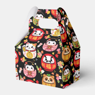 Ballotins boîte de faveur de fête de motif japonais daruma
