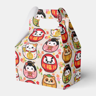Ballotins boîte de faveur de fête de motif japonais daruma
