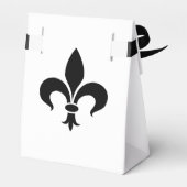 Ballotins Boîte de Faveur de Fête Fleur de Lis Noir et Blanc (Arrière)