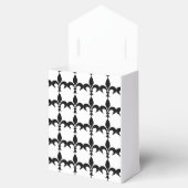 Ballotins Boîte de Faveur de Fête Fleur de Lis Noir et Blanc (Ouvert)