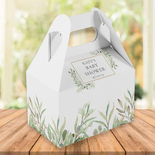 Ballotins Boîte de faveur de feuilles de verdure élégante po