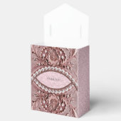 Ballotins Boîte de faveur de fleur rose (Ouvert)