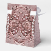 Ballotins Boîte de faveur de fleur rose (Arrière)