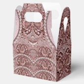 Ballotins Boîte de faveur de fleur rose (Ouvert)