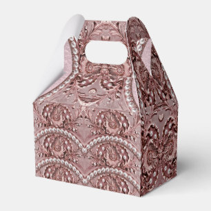 Ballotins Boîte de faveur de fleur rose