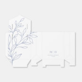 Ballotins Boîte de Faveur de Fleurs de Pervenche (Déplié)