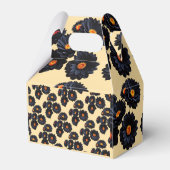 Ballotins Boîte de faveur de fleurs en velours noir (Arrière)