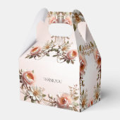 Ballotins Boîte de Faveur de Fleurs Roses et Blanches Décora (Arrière)