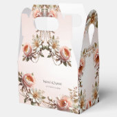 Ballotins Boîte de Faveur de Fleurs Roses et Blanches Décora (Ouvert)
