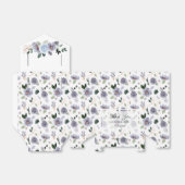 Ballotins Boîte de Faveur de Fleurs Violettes à l'Aquarelle (Déplié)