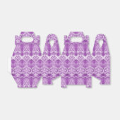 Ballotins Boîte de Faveur de Fleurs Violettes Prospères (Déplié)