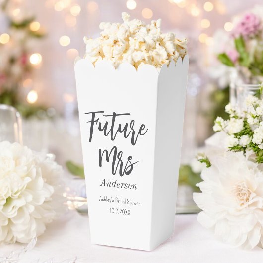 Ballotins Boîte de faveur de future Mme en blanc pour la dou